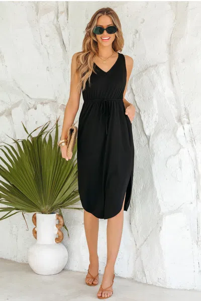 Cupshe Classic Charm Black Maxi Dress