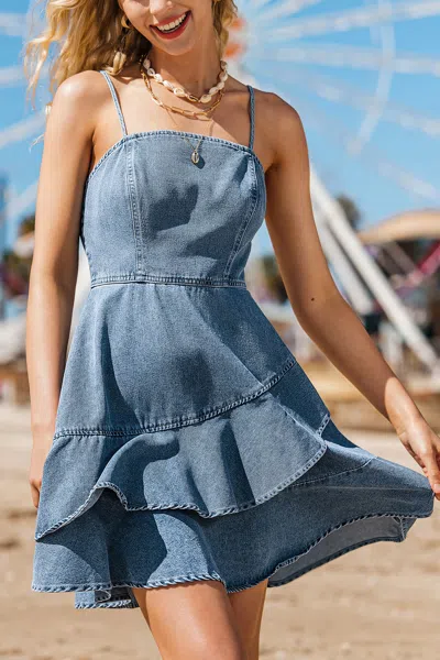 Cupshe Classic Darling Denim Mini Dress