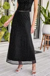 Cupshe Classic Sweetheart Polka Dot Maxi Skirt In Black