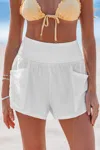 Cupshe Cloud Nine White Cover-up Shorts In White