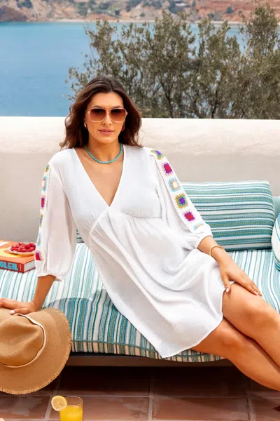 Cupshe Coastal Drive Cover-up Mini Dress In White