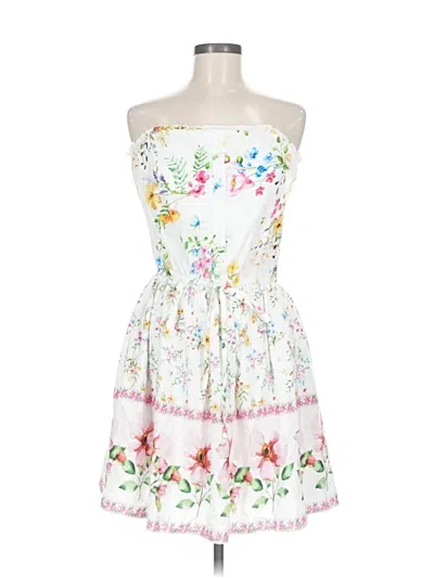 Pre-owned Cupshe Cocktail Dress In White