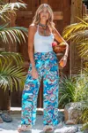 Cupshe Color Bloom Floral Pants In Blue