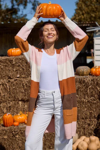 Cupshe Colorblock Open Front Long Sleeve Longline Cardigan