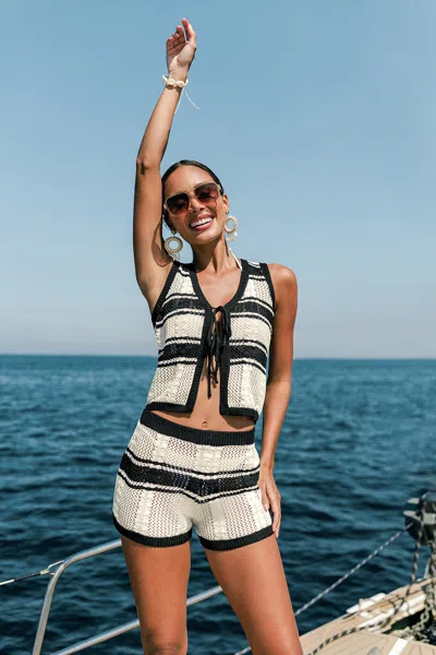 Cupshe Comfort Is Key Striped Cover-up Top In Multi