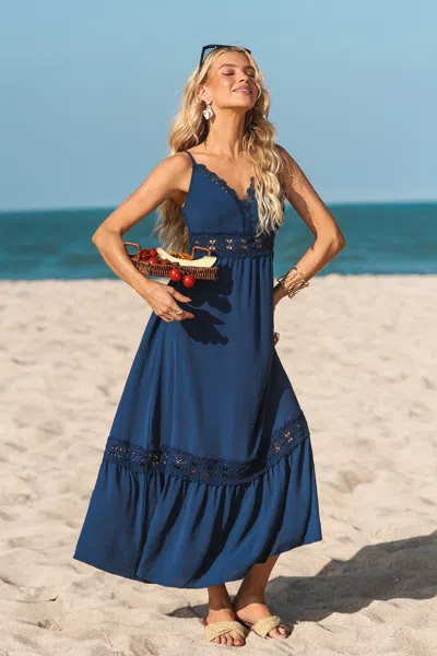 Cupshe Compliments Blue Maxi Dress