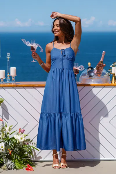 Cupshe Confident Mood Blue Midi Dress