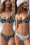 Cupshe Connect The Dots Reversible Bikini Set In Black