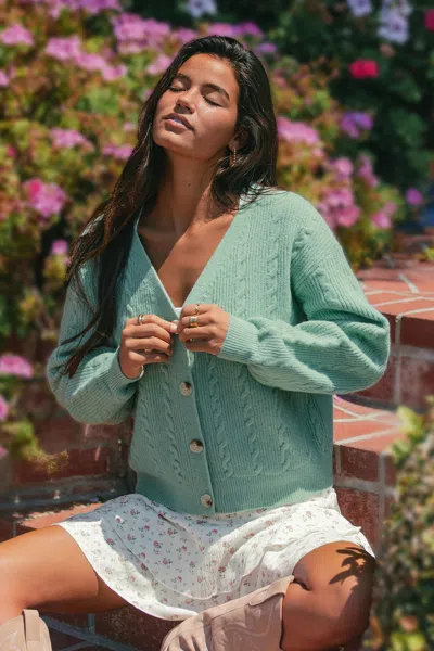Cupshe Cool Breeze Green Cardigan