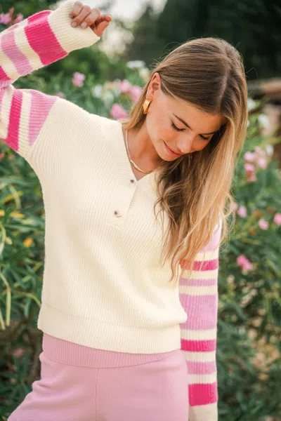 Cupshe Cool Days Striped Sweater In Neutral