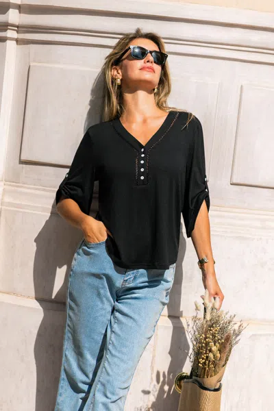Cupshe Cool Enough Black Top