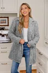 Cupshe Cool Girl Grey Coat In Gray