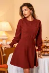 Cupshe Copper Red Mini Sweater Dress In Brown