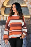 Cupshe Cozy Day Striped Sweater In Multi
