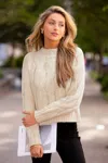 Cupshe Cozy Glow Cream Sweater In Neutral