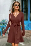 Cupshe Cozy Soirée Brown Mini Dress