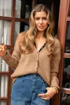 Cupshe Cozy Sunday Brown Cardigan