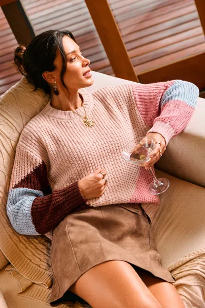 Cupshe Creative License Colorblock Sweater In Multi