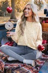 Cupshe Crème Brûlée Cream Sweater In Multi