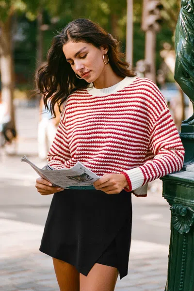 Cupshe Cross The Line Striped Sweater In Multi
