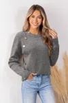 Cupshe Crossed Paths Grey Top In Gray