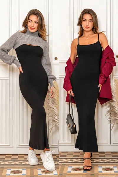 Cupshe Crowd Pleaser Black Maxi Dress