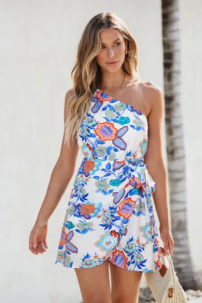Cupshe Crystalline Floral Mini Dress In Multi
