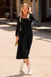 Cupshe Daisy Chain Black Maxi Dress In Black