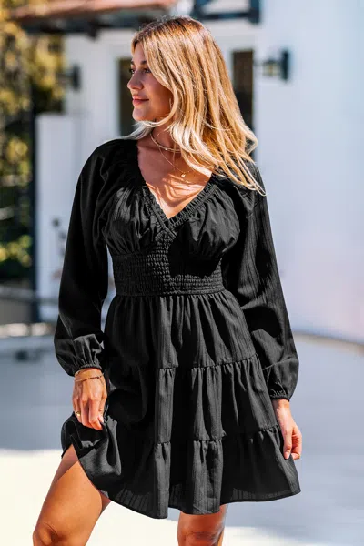 Cupshe Dance The Night Away Black Mini Dress