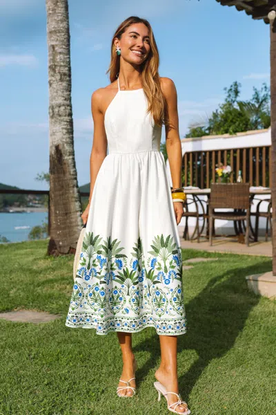 Cupshe Daydream Believer Floral Midi Dress In White