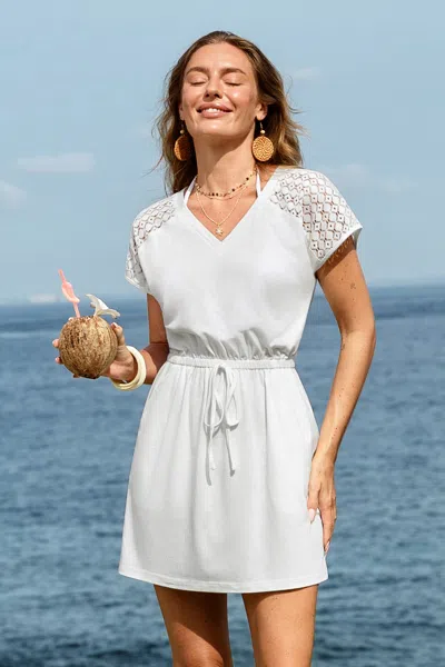 Cupshe Daylight Rush White Cover-up Mini Dress