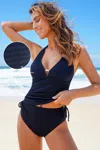 Cupshe Deep Sea Bliss Navy Tankini Set