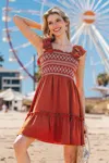 Cupshe Desert Clay Orange Mini Dress In Burgundy