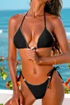 Cupshe Doing Too Much Black Bikini Set In Black