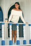 Cupshe Double Date White Sweater In White