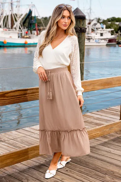 Cupshe Dried Rose Pink Maxi Skirt