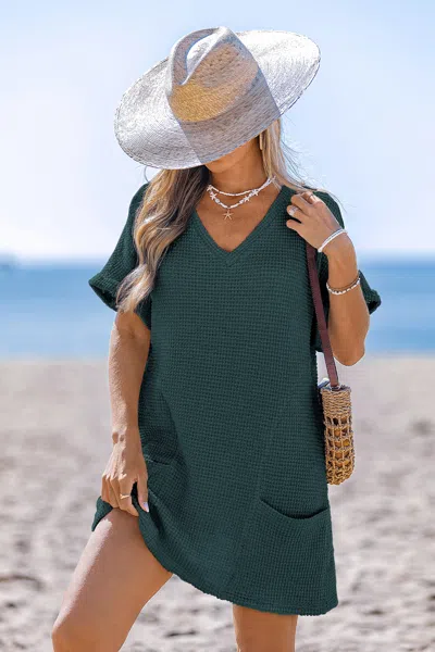 Cupshe Easy Come Easy Go Green Cover-up Mini Dress