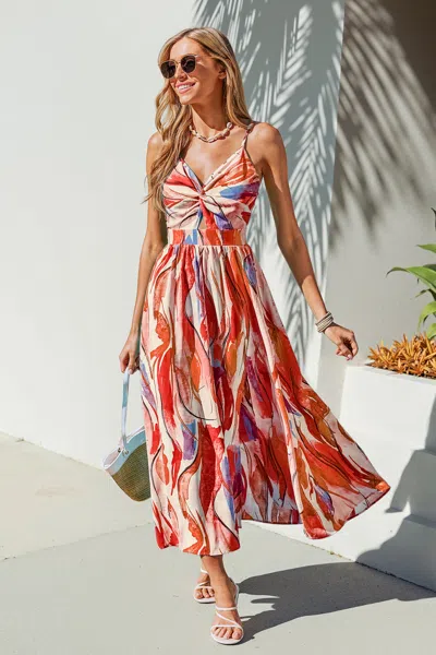 Cupshe Easy Radiance Abstract Maxi Dress In Multi