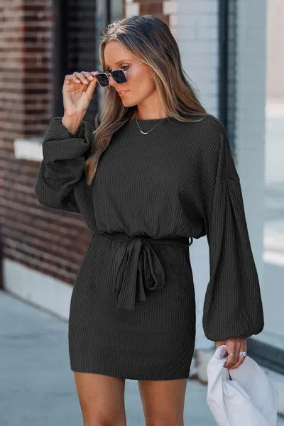 Cupshe Eat Your Heart Out Black Mini Dress