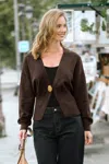 Cupshe Effortless Confidence Brown Cardigan In Brown