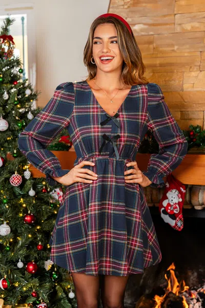 Cupshe Eggnog Plaid Mini Dress In Multi