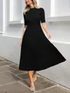 Cupshe En Pointe Black Sweater Dress In Black