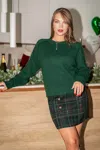 Cupshe Evergreen Escape Green Sweater