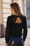 Cupshe Everyday Pretty Black Sweater In Black