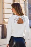 Cupshe Everyday Pretty White Sweater In Multi
