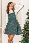 Cupshe Extra Fun Plaid Mini Dress In Green