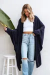 Cupshe Extra Layer Navy Cardigan In Blue