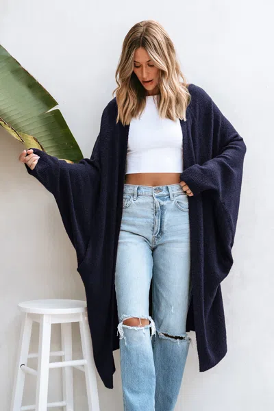 Cupshe Extra Layer Navy Cardigan