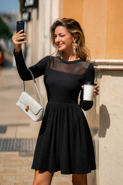 Cupshe Faded Light Black Mini Dress