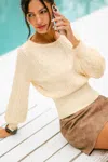 Cupshe Fall Feeling Beige Sweater In Beige